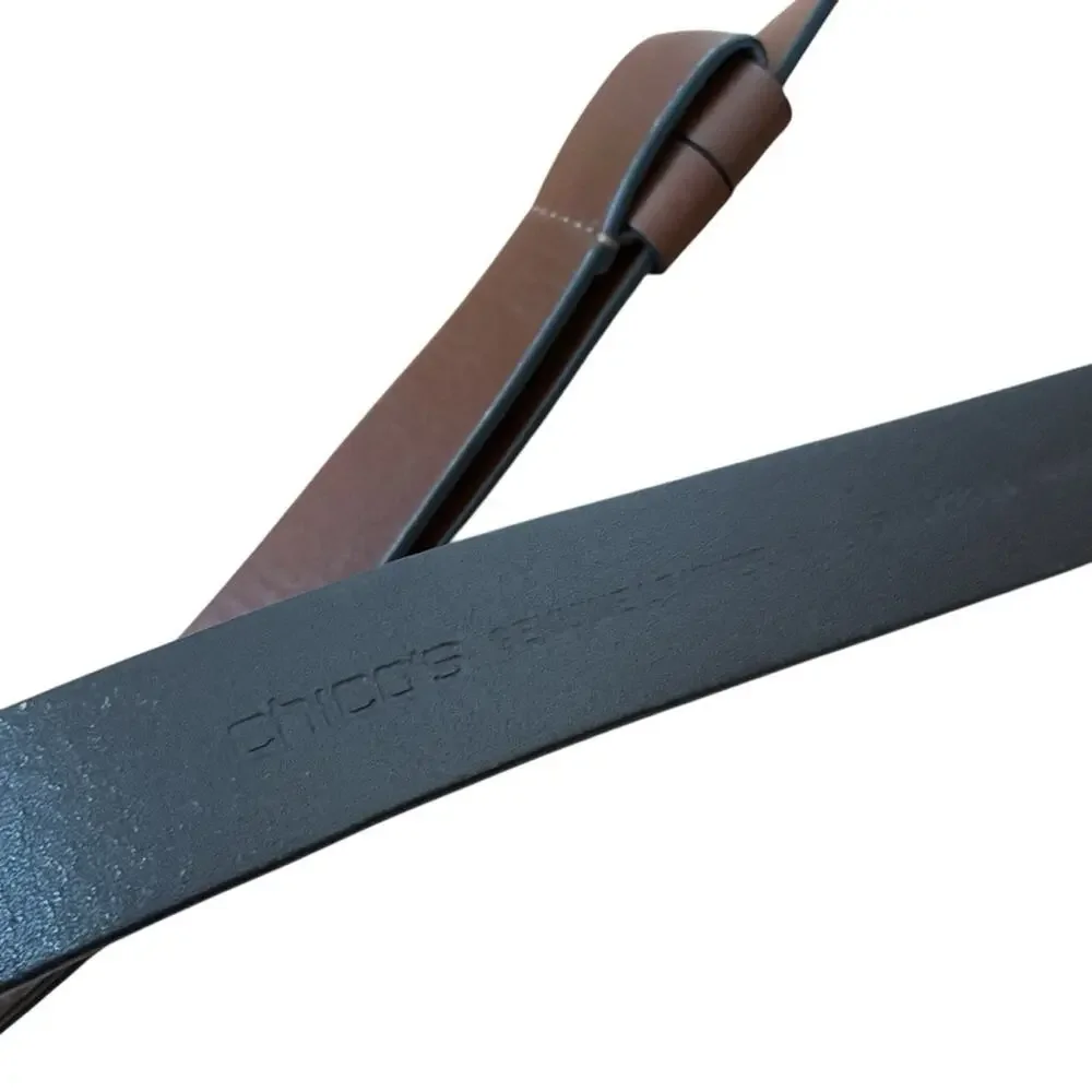 Chicos brown leather belt‎ M/L